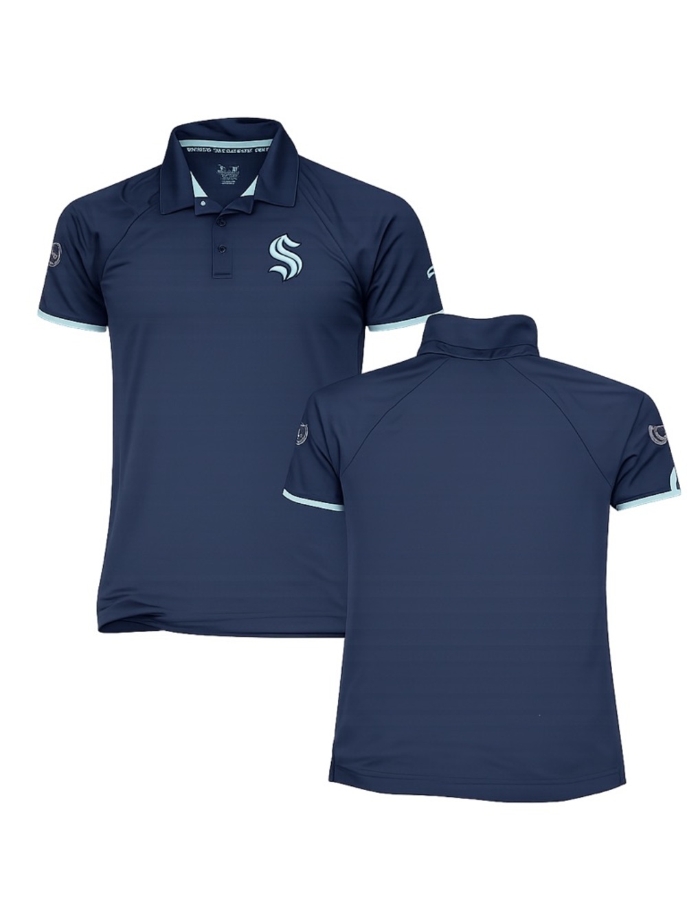 Seattle Kraken Fanatics Authentic Pro Polo Shirt Men’s M Navy Short Sleeve NHL
